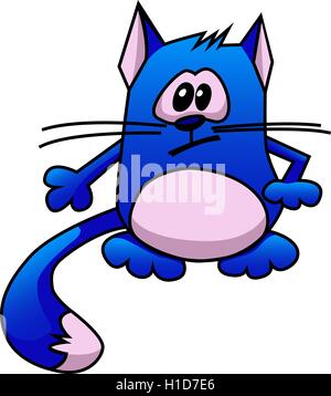 Blaue Cartoon-Katze Stock Vektor