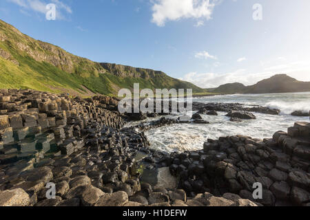 Hafen Ganny in Giant es Causeway, Bushmills, County Antrim, Nordirland, Vereinigtes Königreich Stockfoto