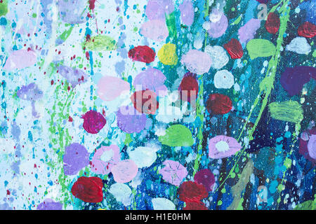 Abstrakt Acryl gemalten Hintergrund. Stockfoto