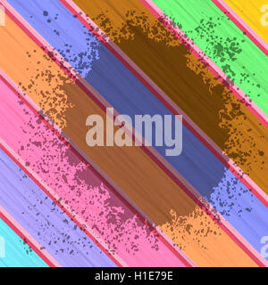 Farbige Holzplanken. Bunte Boards. Stockfoto