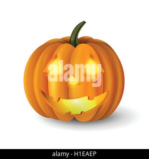 Unheimlich Jack O Lantern Halloween-Kürbis Stock Vektor
