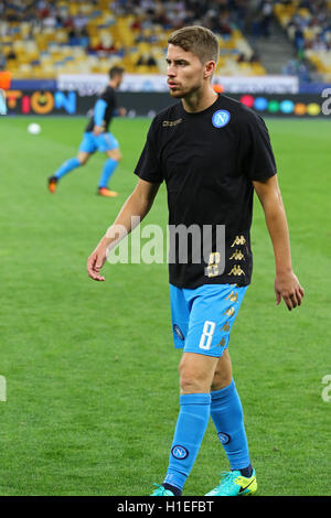 Jorginho SSC Napoli geht auf während der Trainingseinheit Stockfoto