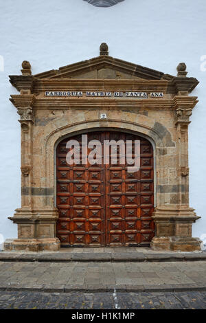 Eingangstor Zur Kirche Matriz de Santa Ana, Garachico, Teneriffa, Kanarische Inseln, Spanien Stockfoto