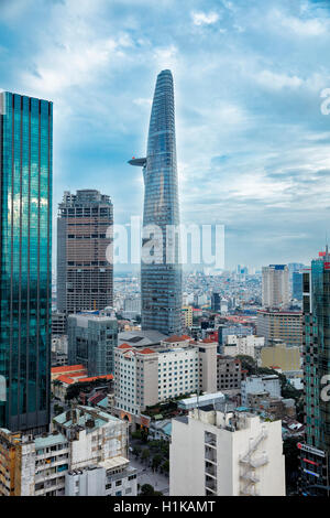 Erhöhten Blick auf District 1, Ho-Chi-Minh-Stadt, Vietnam. Stockfoto