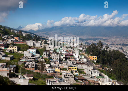 Ansicht der Hauptstadt Quito, Ecuador Stockfoto