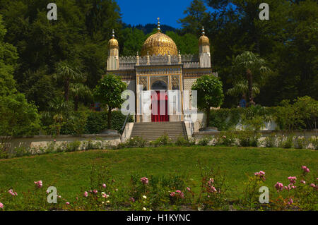 Linderhof, maurischen Kiosk, orientalische Gebäude, Schloss Linderhof, Schloss Linderhof, Schloss Linderhof, Oberbayern, Bayern, Deutschland, Europa. Stockfoto