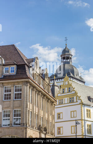 Alten Gebäude im historischen Zentrum von Paderborn, Deutschland Stockfoto