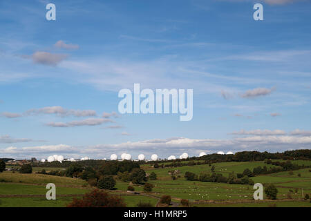 Menwith Hill Kommunikationsstation. Stockfoto