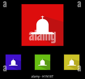 Satz von Symbolen Grabsteine für Halloween Stockfoto