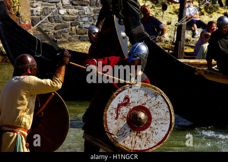 Amlwch Wikingerfestival, Bull Bay Anglesey Stockfoto