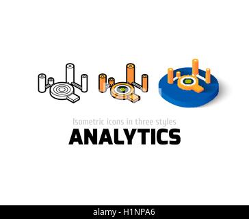 Analytik-Symbol im anderen Stil Stock Vektor