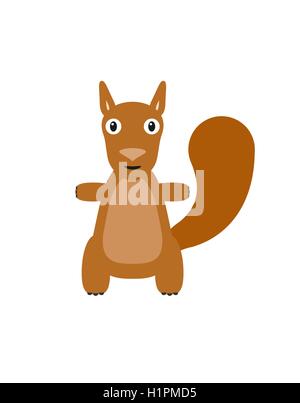 Lustiges Eichhörnchen Charakter Stock Vektor