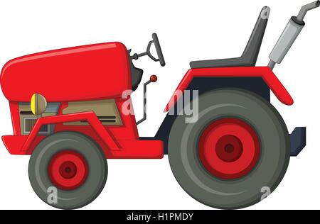 roter Traktor Cartoon für Sie design Stock Vektor