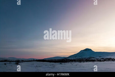 Mount Saivaara in Finnisch-Lappland Stockfoto