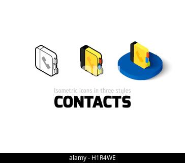 Kontakte-Symbol in verschiedenen Stil Stock Vektor