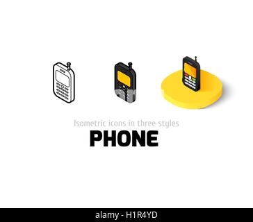Telefon-Symbol in verschiedenen Stil Stock Vektor