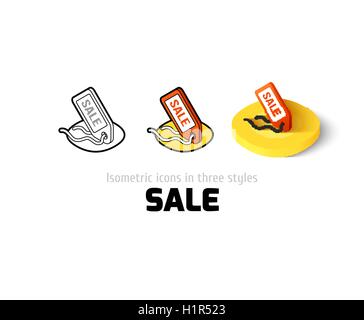 Verkauf-Symbol im anderen Stil Stock Vektor