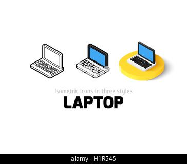 Laptop-Symbol im anderen Stil Stock Vektor