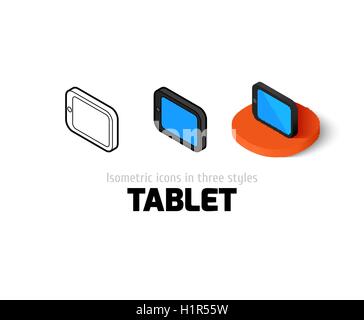 Tablet-Symbol im anderen Stil Stock Vektor