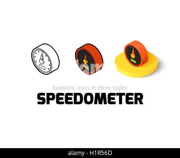 Tacho-Symbol im anderen Stil Stock Vektor