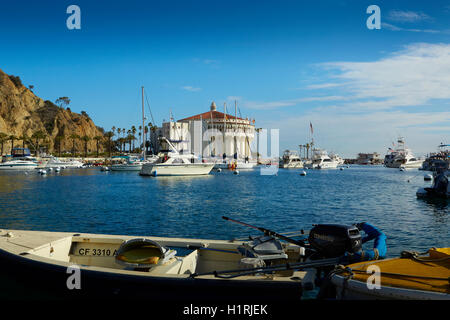 Am frühen Morgen im Hafen von Avalon, Santa Catalina Island, Kalifornien. Stockfoto