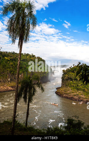 Iguazu-Wasserfälle (Cataratas del Iguazu), Wasserfälle des Flusses Iguazu Stockfoto