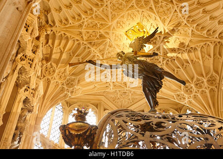 England, London, Westminster, Westminster Abbey, innere Decke von Henry VII Marienkapelle anzeigen Stockfoto