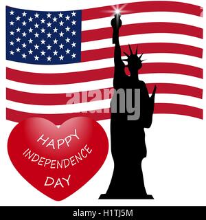 Amerikanischer Unabhängigkeitstag, uns Symbole, Vektor-illustration Stock Vektor