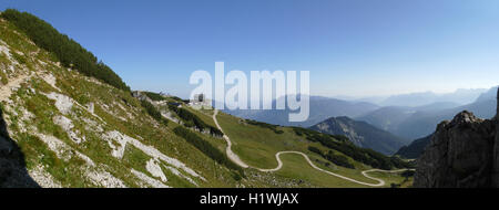 Wandern Bergwandern Alpen Deutschland Garmisch Partenkirchen Alpspitze Osterfelderkopf route trail Stockfoto