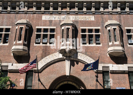 69. Regiment Armory, 68 Lexington Avenue am 26th Street, New York City Stockfoto