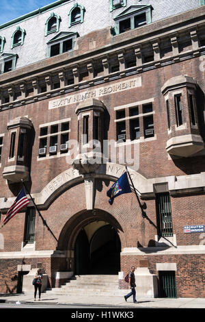 69th Regiment Armory, 68 Lexington Avenue, 26th Street, New York City, USA Stockfoto