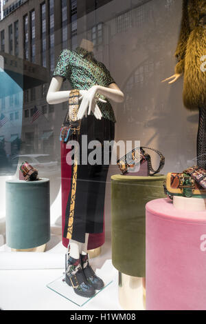 Burberry Store-Fenster, East 57th Street, NYC Stockfoto