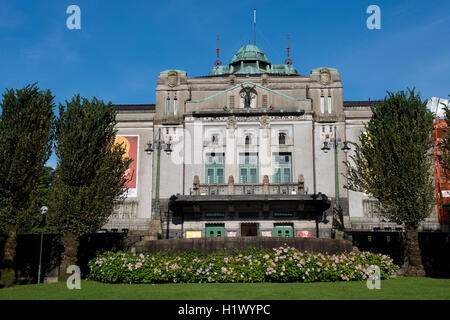 Norwegen, Bergen, UNESCO Weltkulturerbe-Stadt. Das norwegische Theater (aka Det Norske Theater) c. 1909. Stockfoto