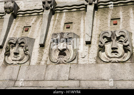 Norwegen, Bergen, UNESCO Weltkulturerbe-Stadt. Das norwegische Theater (aka Det Norske Theater) c. 1909. Stockfoto
