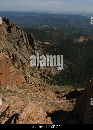 Pikes Peak Gipfel, Colorado Stockfoto