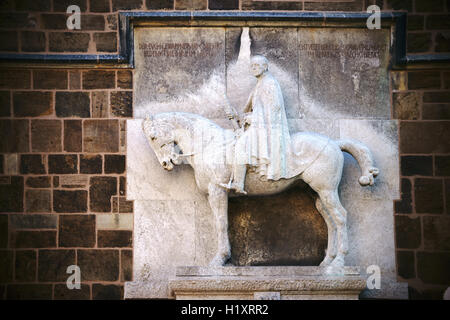 Reiterstatue Liebfrauenkirche Bremen Stockfoto