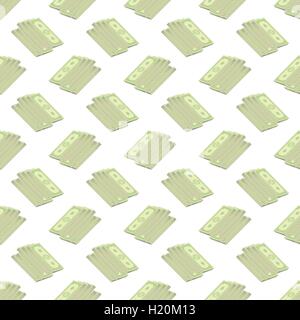 Satz von Papier-Dollar nahtlose Muster Stock Vektor