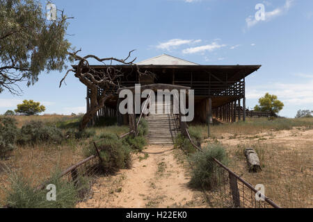 Historische Kinchega Woolshed Kinchega Nationalpark Outback New South Wales Australien Stockfoto