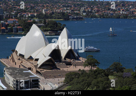 Luftaufnahme des Sydney Opera House an einem schönen Frühlingstag Sydney Australia Stockfoto