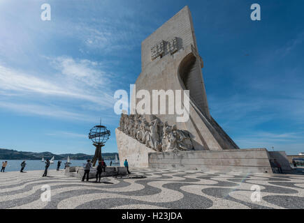 Padrão dos Descobrimentos, das Denkmal der Entdeckungen, Belém, Lissabon, Portugal Stockfoto