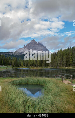 Lago D´Antorno in der Nähe von Misurina See in den Dolomiten, Belluno - Italien Stockfoto