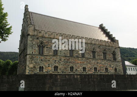 Historisches Gebäude Haakon ist Halle, Stadt von Bergen, Norwegen aus 13. Jahrhundert Stockfoto