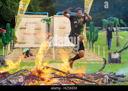 Bear Grylls Survival Rennen, Tatton Park, Knutsford, UK.  24. September 2016. Wettbewerber beteiligte sich an der BG-Outdoor-Festival für die aufregendsten Großbritanniens und aktionsreichen Tag Cheshires inmitten atemberaubender Tatton Park, mit über 2.000 Hektar großen Wildpark, Meres und Wald. Vollgepackt mit Aktivitäten, Herausforderungen, fantastische Preise, live Musik, Gourmet-Essen Pop-ups & lizenzierten Bars. Es war etwas für die ganze Familie mit Bungee-Sprung, Segway Track, Parajet fliegenden zeigt, Feuer, Beleuchtung, Luftgewehrschießen & mehr. Bildnachweis: Cernan Elias/Alamy Live-Nachrichten Stockfoto