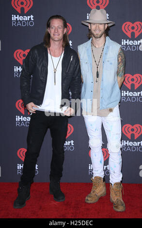 Las Vegas, NV, USA. 24. Sep, 2016.  Florida Georgia Line. 2016 iHeart Music Festival Foto Funkraum bei T-Mobile Arena, Tag2. Bildnachweis: MJT/AdMedia Credit: Mjt/AdMedia/ZUMA Draht/Alamy Live-Nachrichten Stockfoto