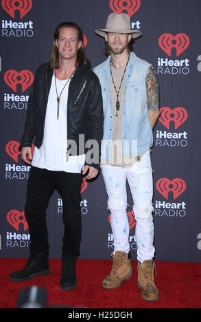 Las Vegas, NV, USA. 24. Sep, 2016.  Florida Georgia Line. 2016 iHeart Music Festival Foto Funkraum bei T-Mobile Arena, Tag2. Bildnachweis: MJT/AdMedia Credit: Mjt/AdMedia/ZUMA Draht/Alamy Live-Nachrichten Stockfoto