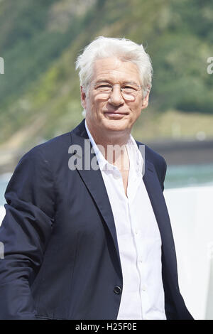 Madrid, Madrid, Spanien. 24. Sep, 2016. Richard Gere besuchen "Time Out Of Mind" Photocall im Kursaal Palace während 64. San Sebastian International Film Festival am 24. September 2016 in San Sebastian, Spanien. © Jack Abuin/ZUMA Draht/Alamy Live-Nachrichten Stockfoto