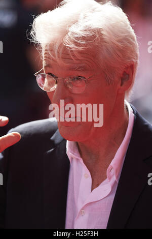 Madrid, Madrid, Spanien. 24. Sep, 2016. Richard Gere besuchen "Time Out Of Mind" Photocall im Kursaal Palace während 64. San Sebastian International Film Festival am 24. September 2016 in San Sebastian, Spanien. © Jack Abuin/ZUMA Draht/Alamy Live-Nachrichten Stockfoto