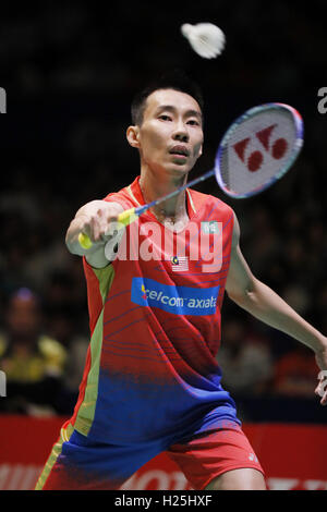 Tokyo Metropolitan Gymnasium, Tokio, Japan. 25. September 2016. Lee Chong Wei (MAS), 25. September 2016 - Badminton: Yonex Open Japan 2016 Herren Einzel Finale am Tokyo Metropolitan Gymnasium, Tokio, Japan. © Yusuke Nakanishi/AFLO SPORT/Alamy Live-Nachrichten Stockfoto