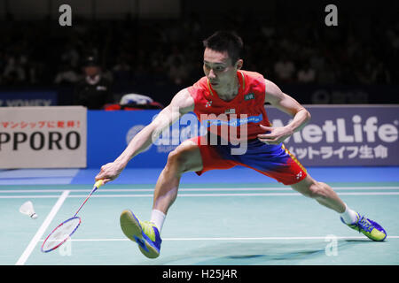 Tokyo Metropolitan Gymnasium, Tokio, Japan. 25. September 2016. Lee Chong Wei (MAS), 25. September 2016 - Badminton: Yonex Open Japan 2016 Herren Einzel Finale am Tokyo Metropolitan Gymnasium, Tokio, Japan. © Yusuke Nakanishi/AFLO SPORT/Alamy Live-Nachrichten Stockfoto