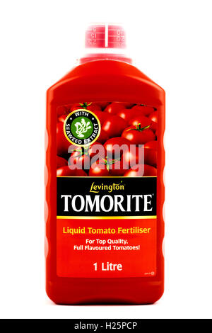 Levington Tomorite flüssige Tomaten Dünger Stockfoto